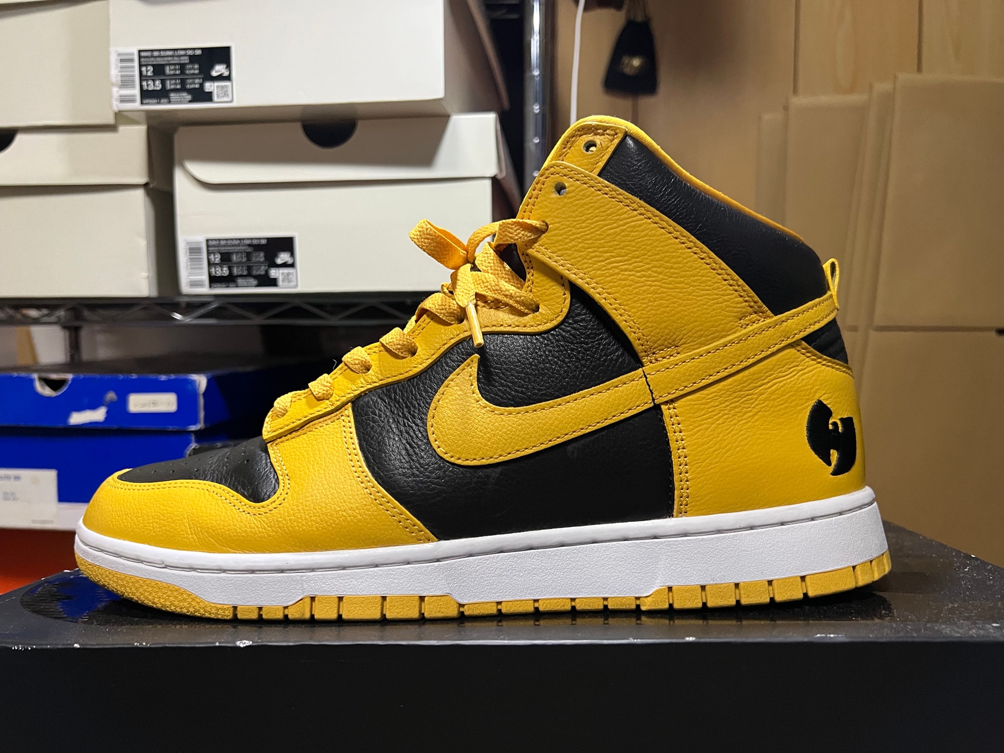 Wu-Tang Clan × Nike Dunk High Retro PRM "Black and Pollen"