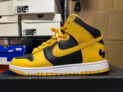 Wu-Tang Clan × Nike Dunk High Retro PRM "Black and Pollen"