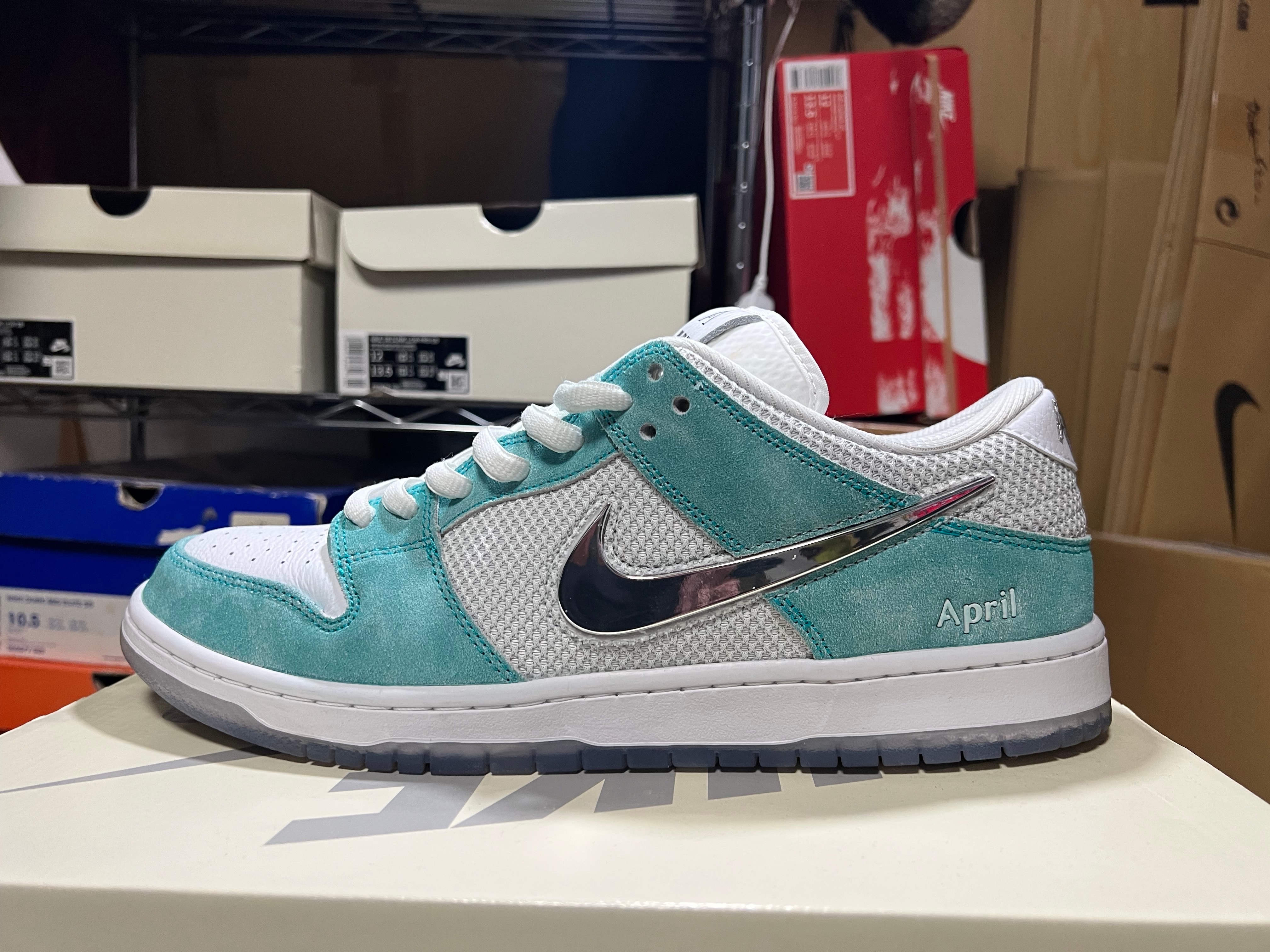 APRIL SKATEBOARDS × Nike SB Dunk Low Pro QS "White and Multi-Color"