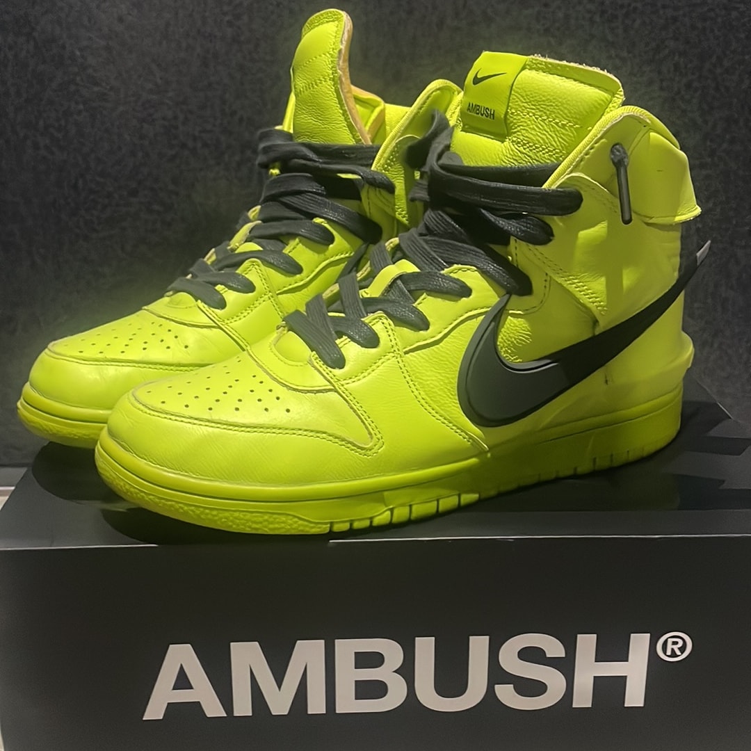 Ambush × Nike Dunk High "Flash Lime"