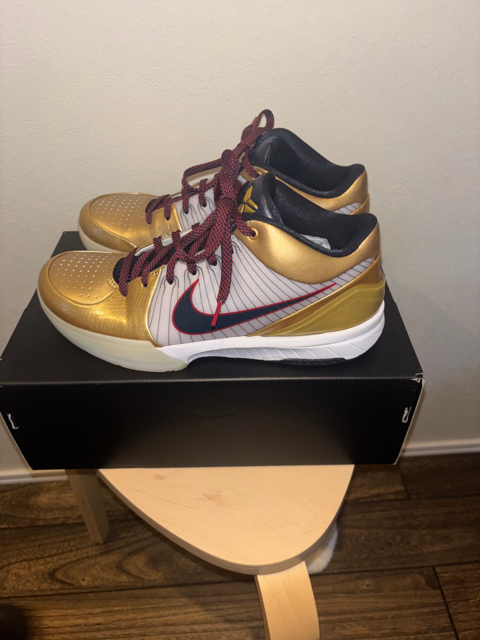 Nike Kobe 4 Protro "Metallic Gold and Dark Obsidian"
