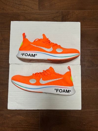 Off-White × Nike Zoom Fly Mercurial Flyknit "Total Orange/White/Volt"