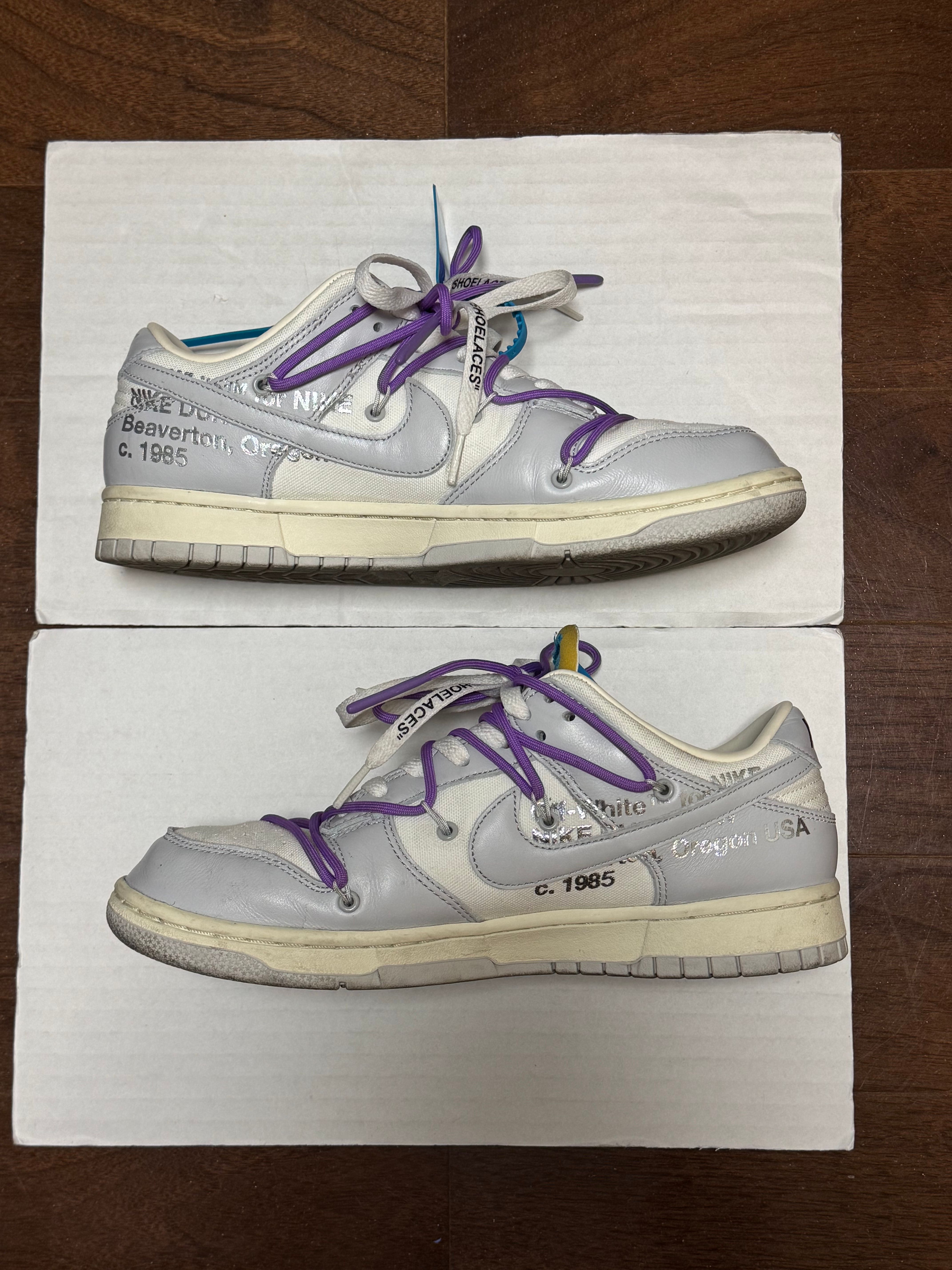 Off-White × Nike Dunk Low "Sail/Neutral Gray"