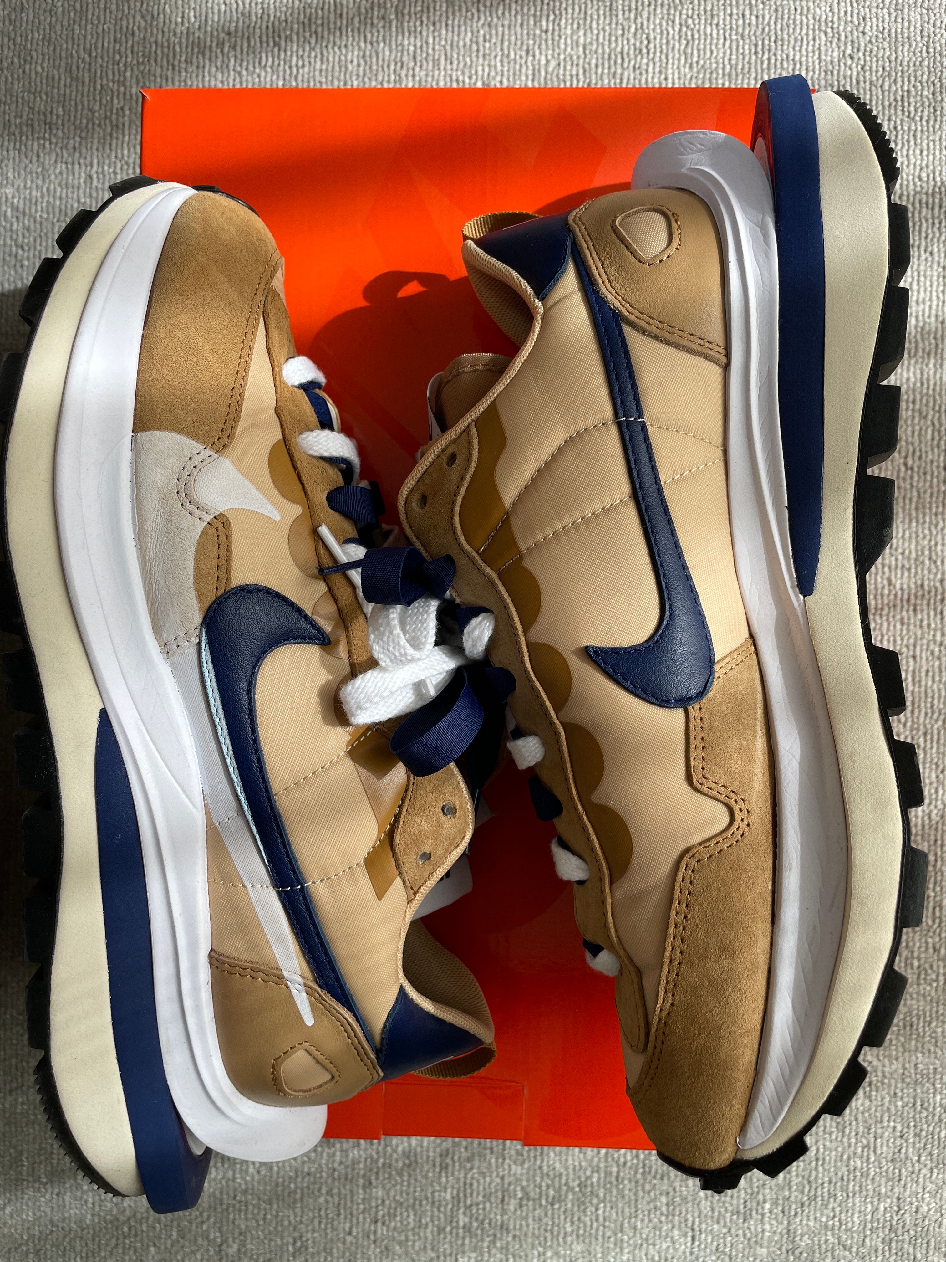 Sacai × Nike Vapor Waffle "Sesame And Blue Void"