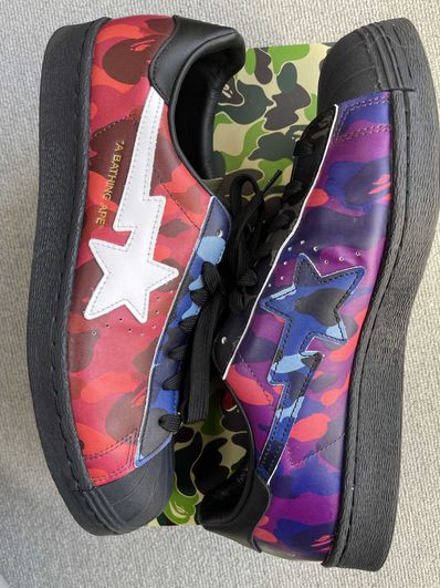 A BATHING APE × adidas Superstar 80s "Multi"