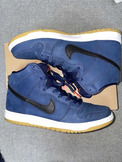 Nike SB Dunk High Orange Label "Obsidian/Black Light Gum Brown"