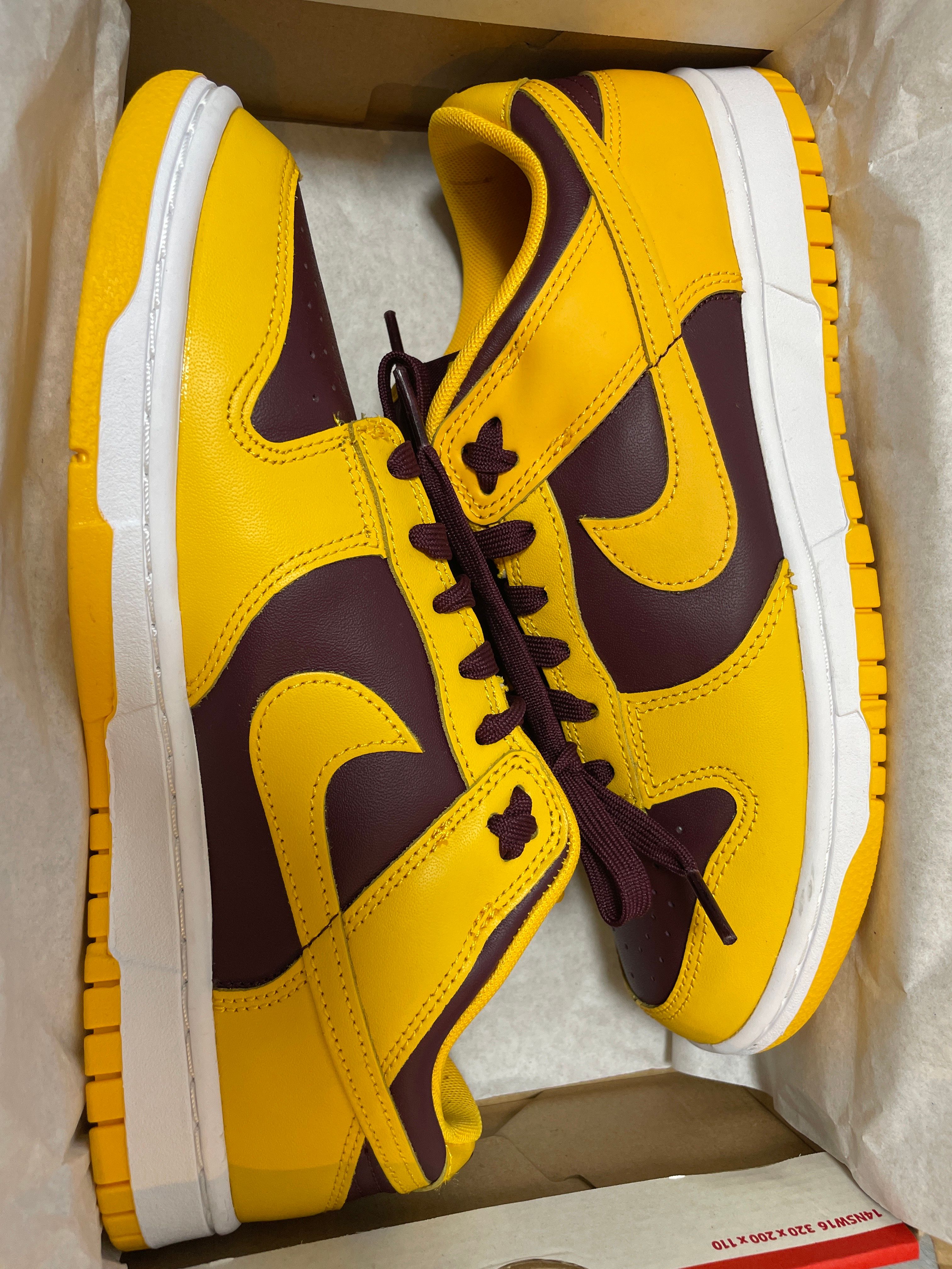 Nike Dunk Low Retro "University Gold and Deep Maroon"