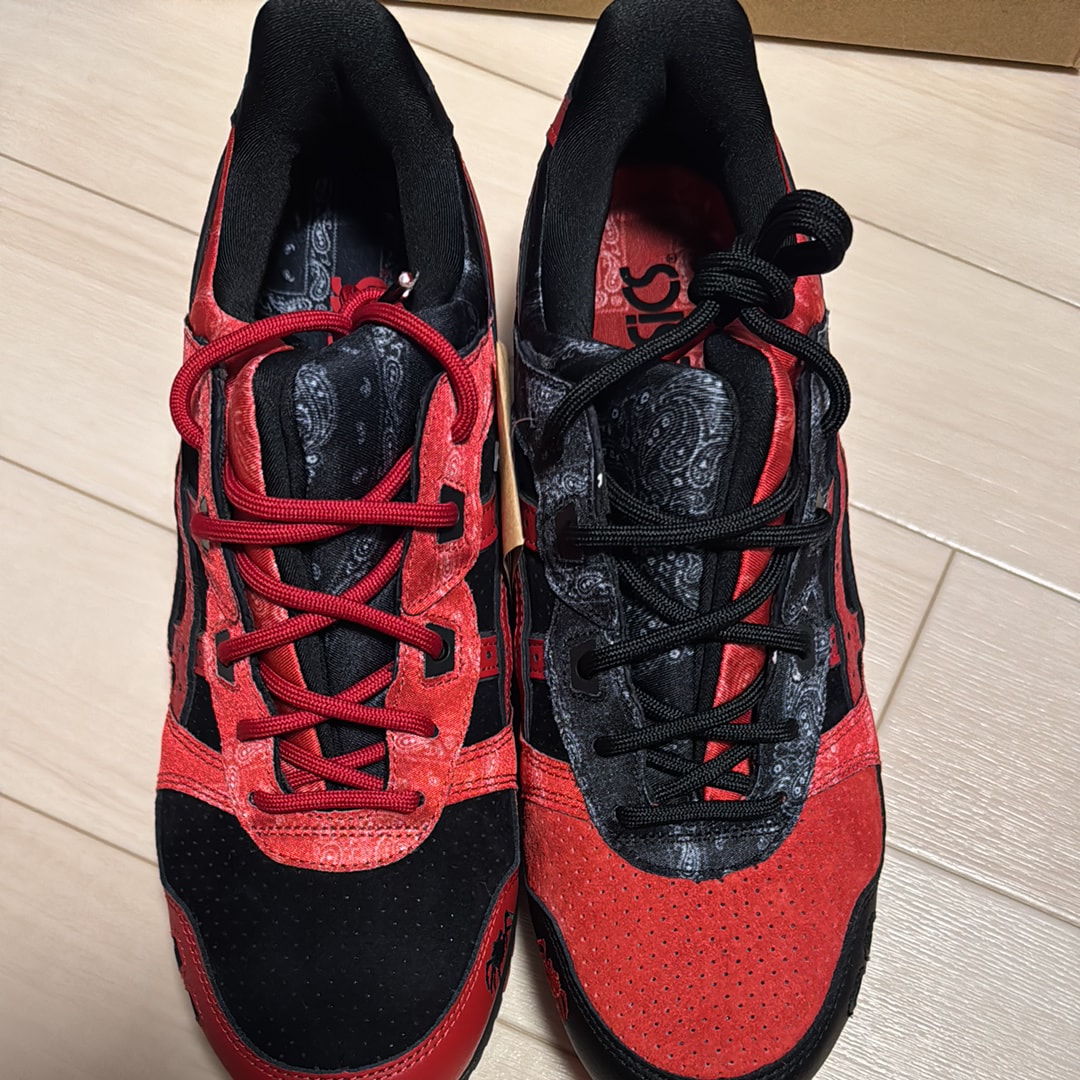 レッド スパイダー × アシックス ゲルライト3 "レッド/ブラック"