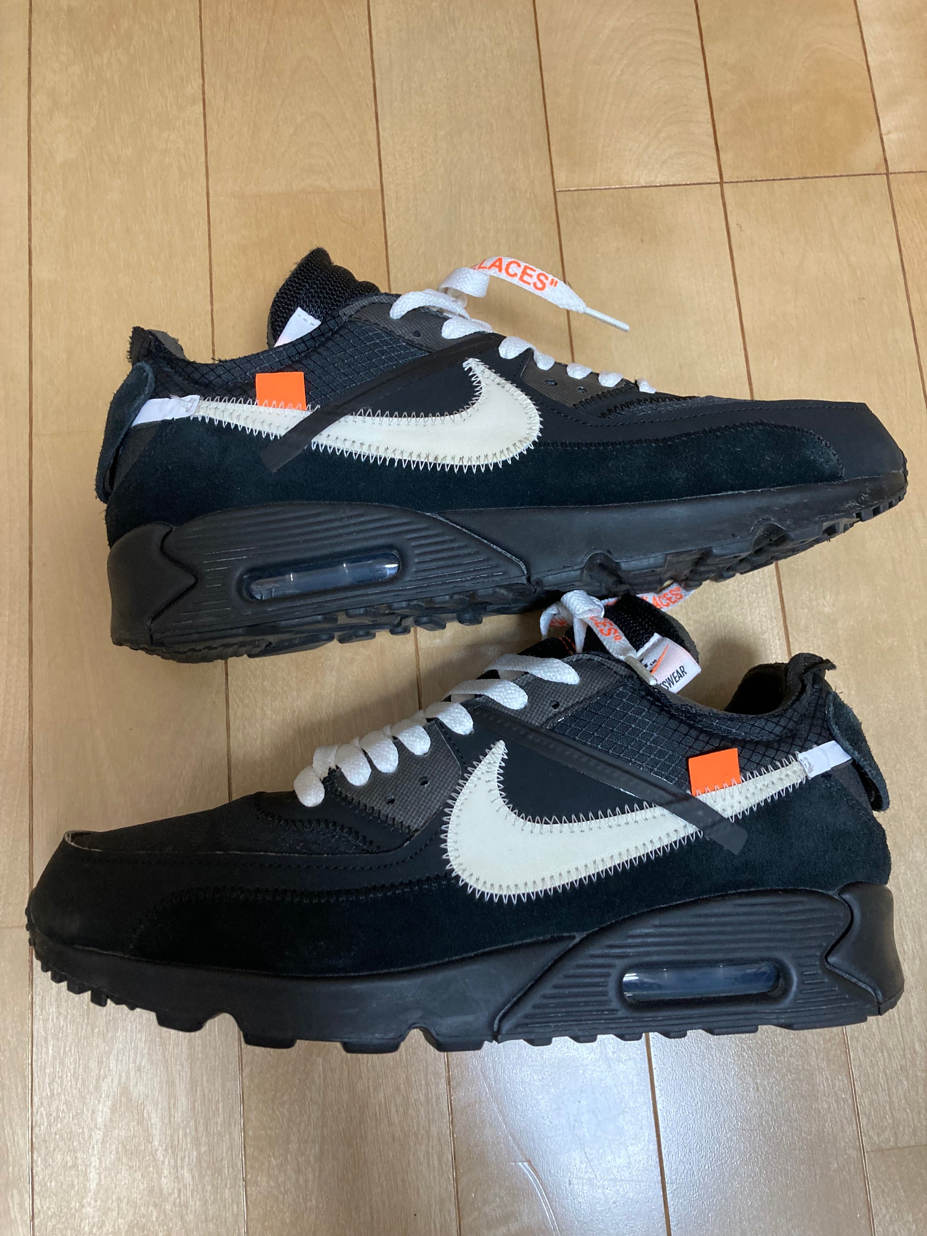 Off-White × Nike Air Max 90 "Black/Black-Cone-White"