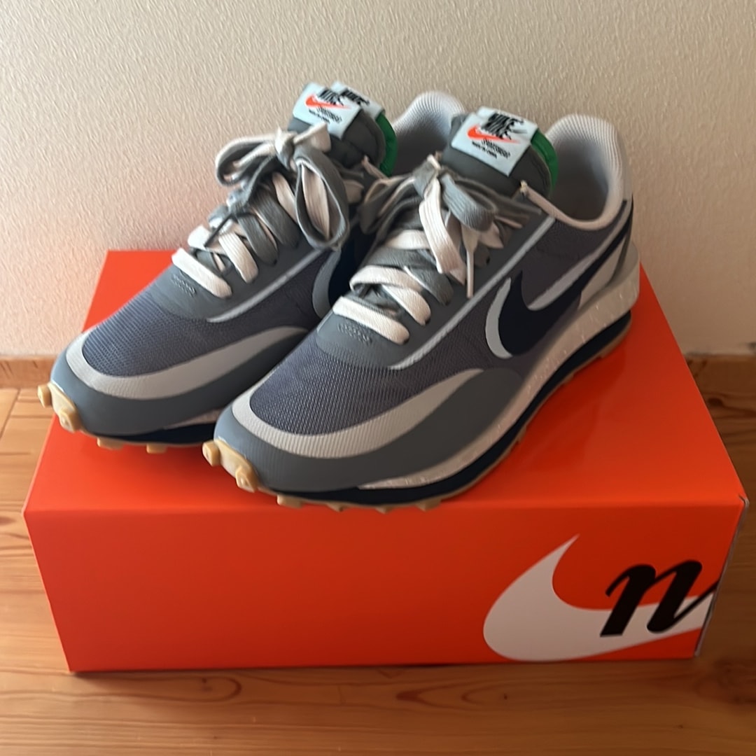 CLOT × Sacai × Nike LD Waffle "Grey Obsidian/Cool Grey"