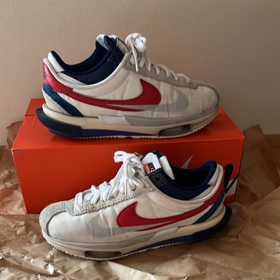 sacai × Nike Zoom Cortez "White and University Red"