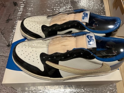 Travis Scott × fragment design × Nike Air Jordan 1 Low OG SP "Military Blue"