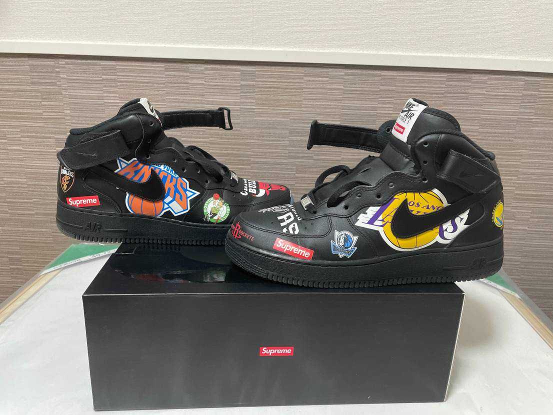 Supreme × NBA × Nike Air Force 1 Mid '07 "Black"