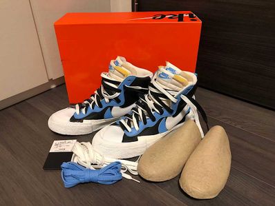 sacai × NIKE BLAZER MID "BLACK / BLUE"