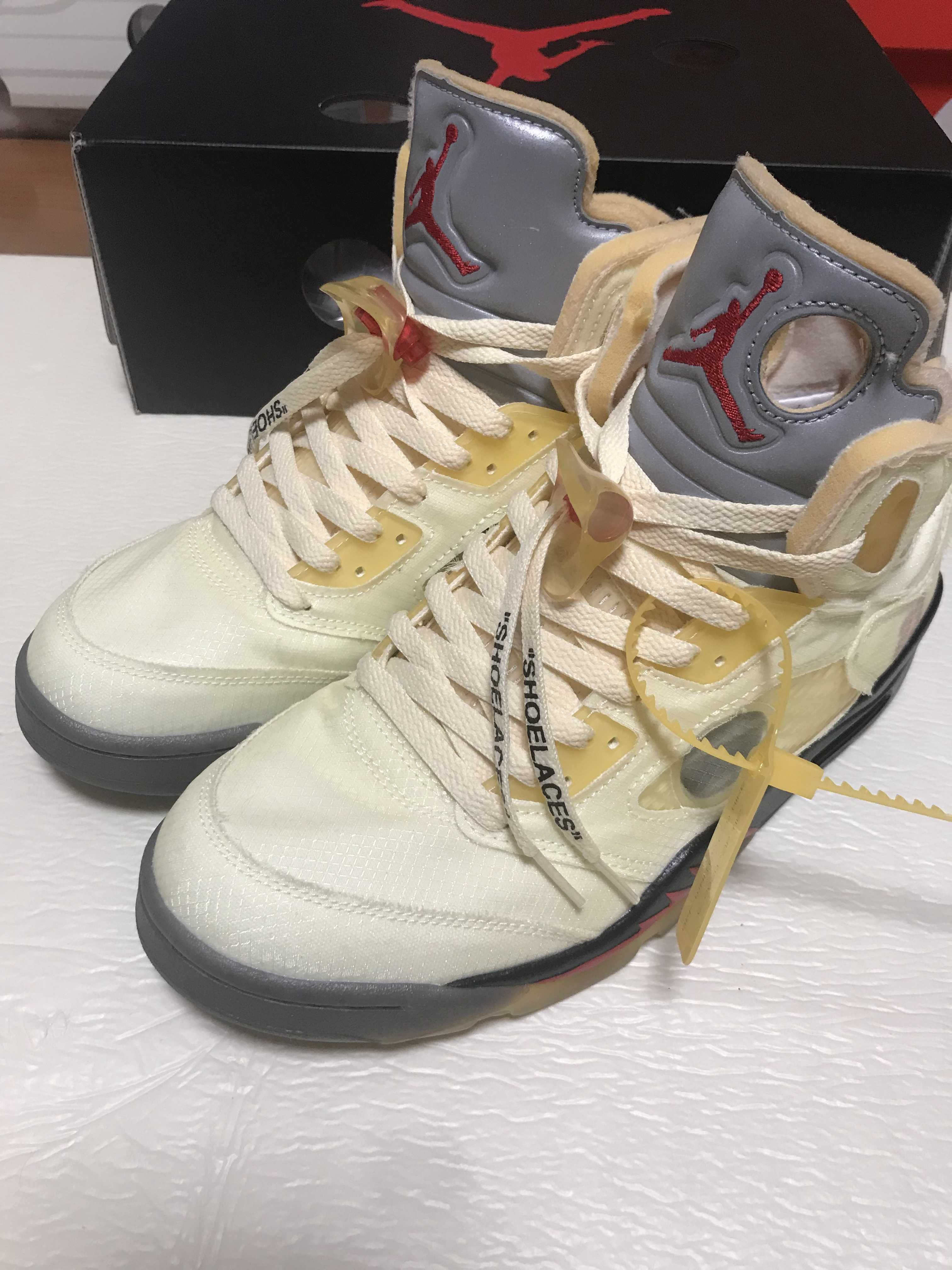 Off-White × Nike Air Jordan 5 "Sail"  