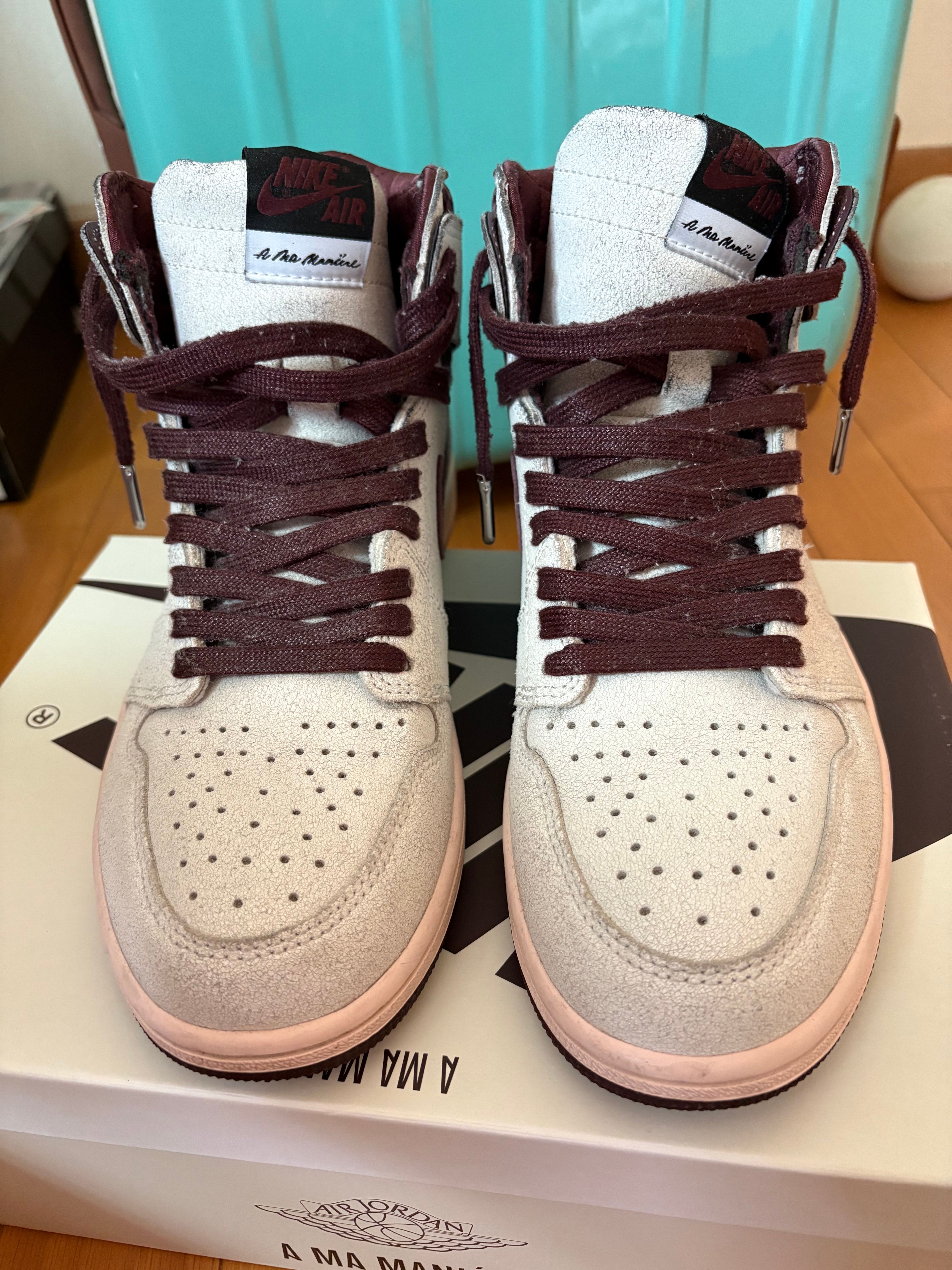 A Ma Maniere × Nike Air Jordan 1 Retro High OG "Sail and Burgundy"