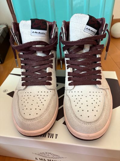 A Ma Maniere × Nike Air Jordan 1 Retro High OG "Sail and Burgundy"