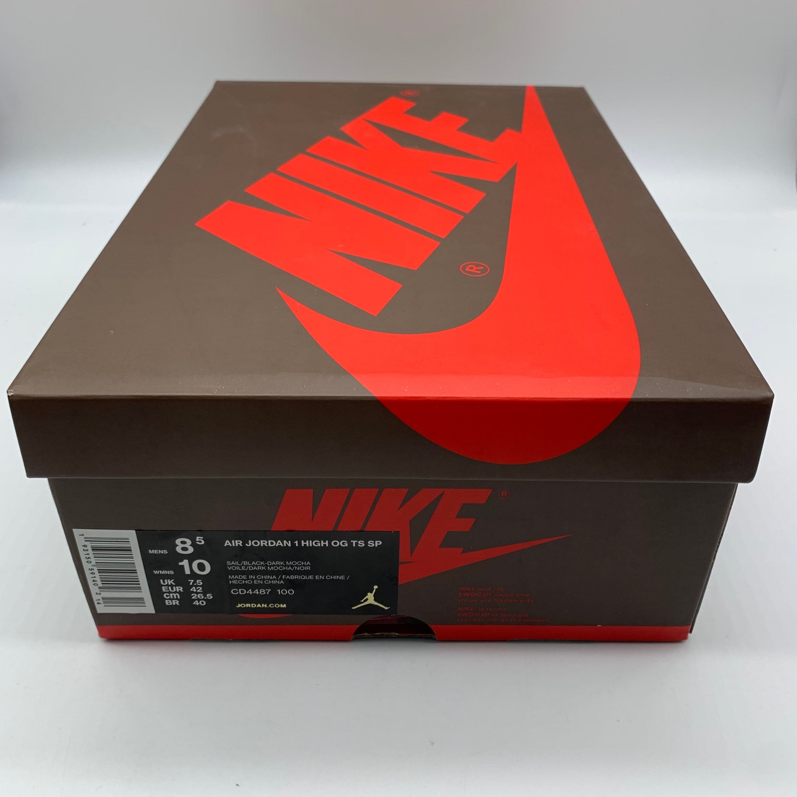 Travis Scott × Nike Air Jordan 1 Retro High OG TS SP "Sail/Dark Mocha"