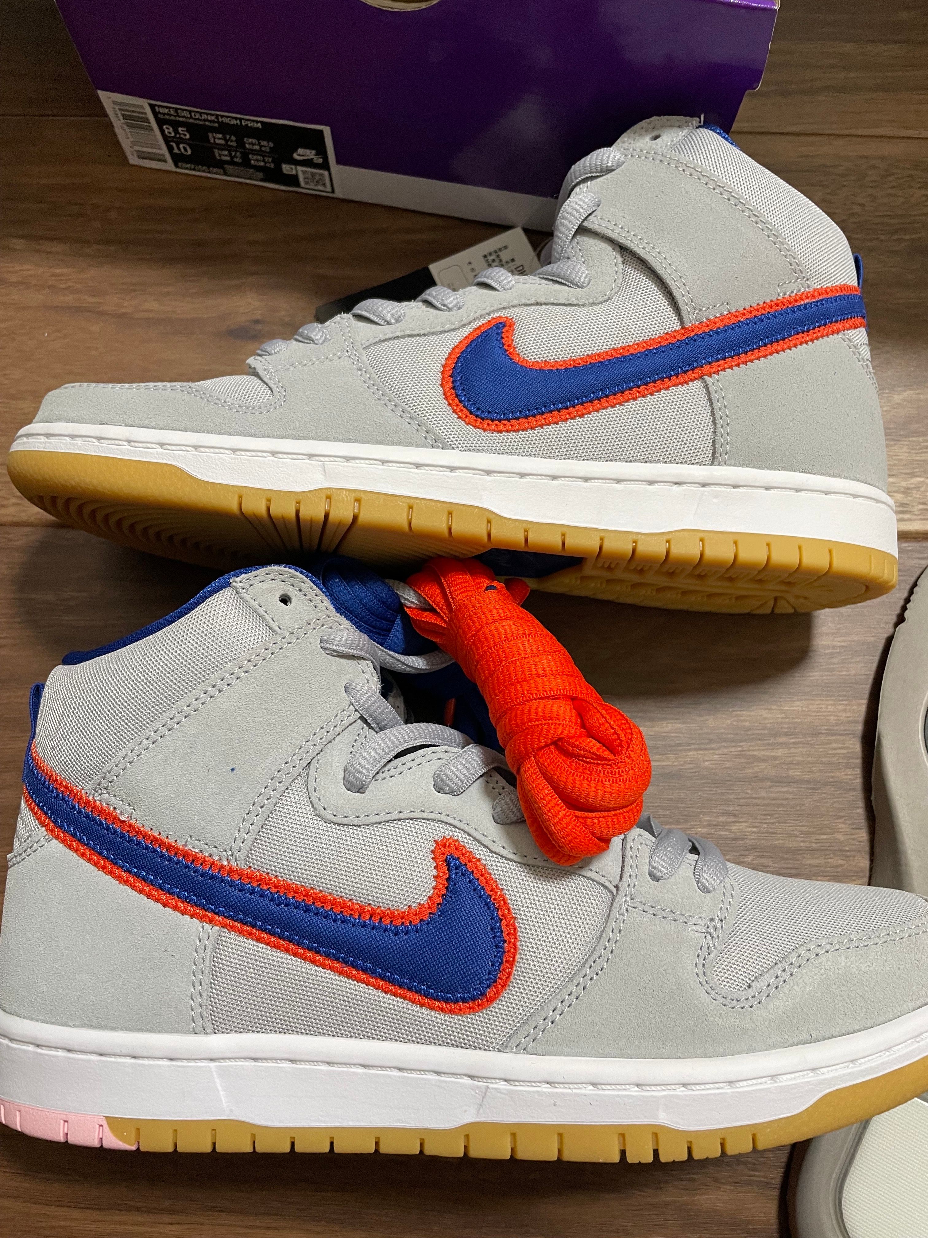 Nike SB Dunk High "Rush Blue and Team Orange/New York Mets"