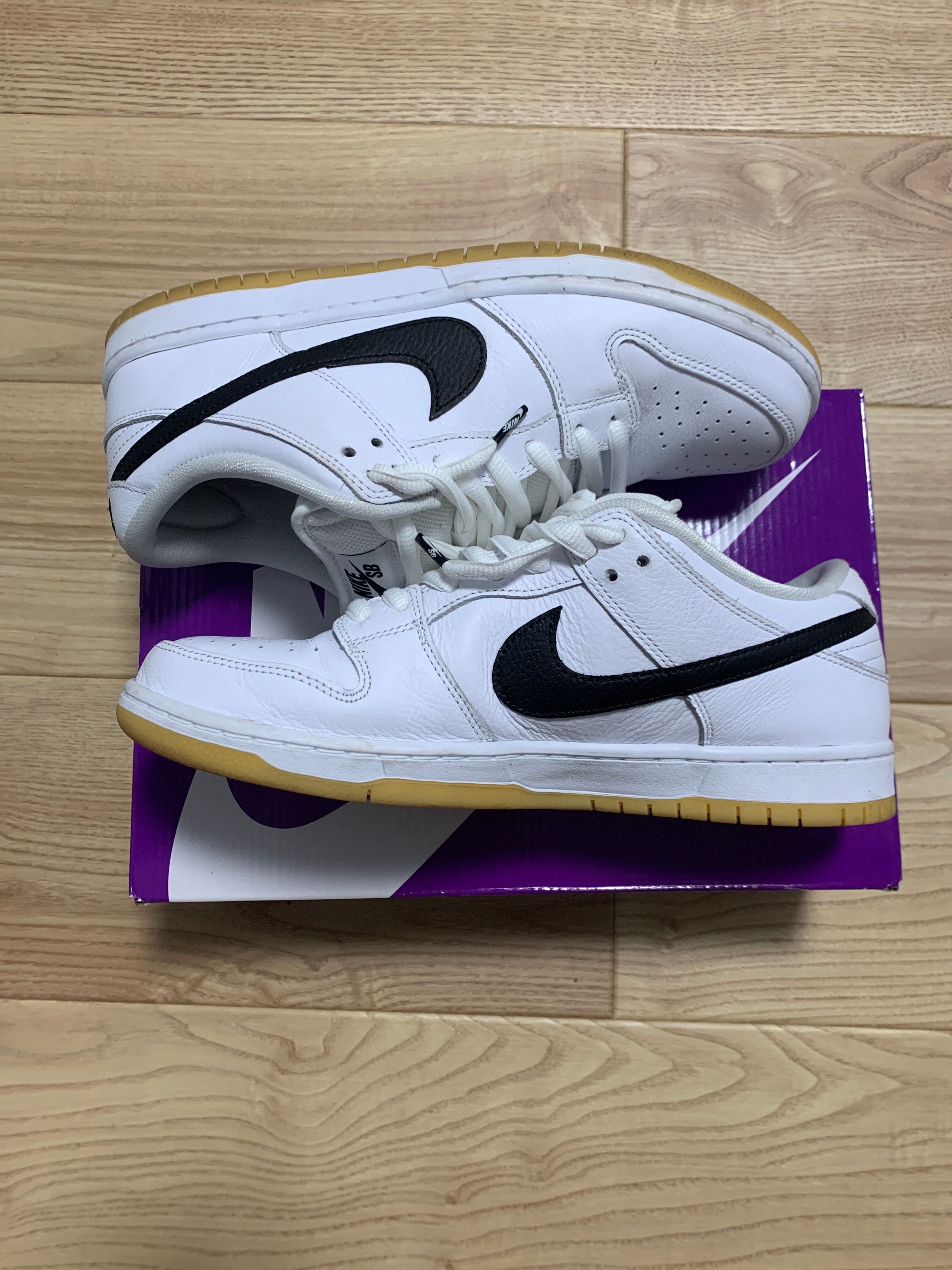 Nike SB Dunk Low Pro "White/Black-White-Gum Light Brown"