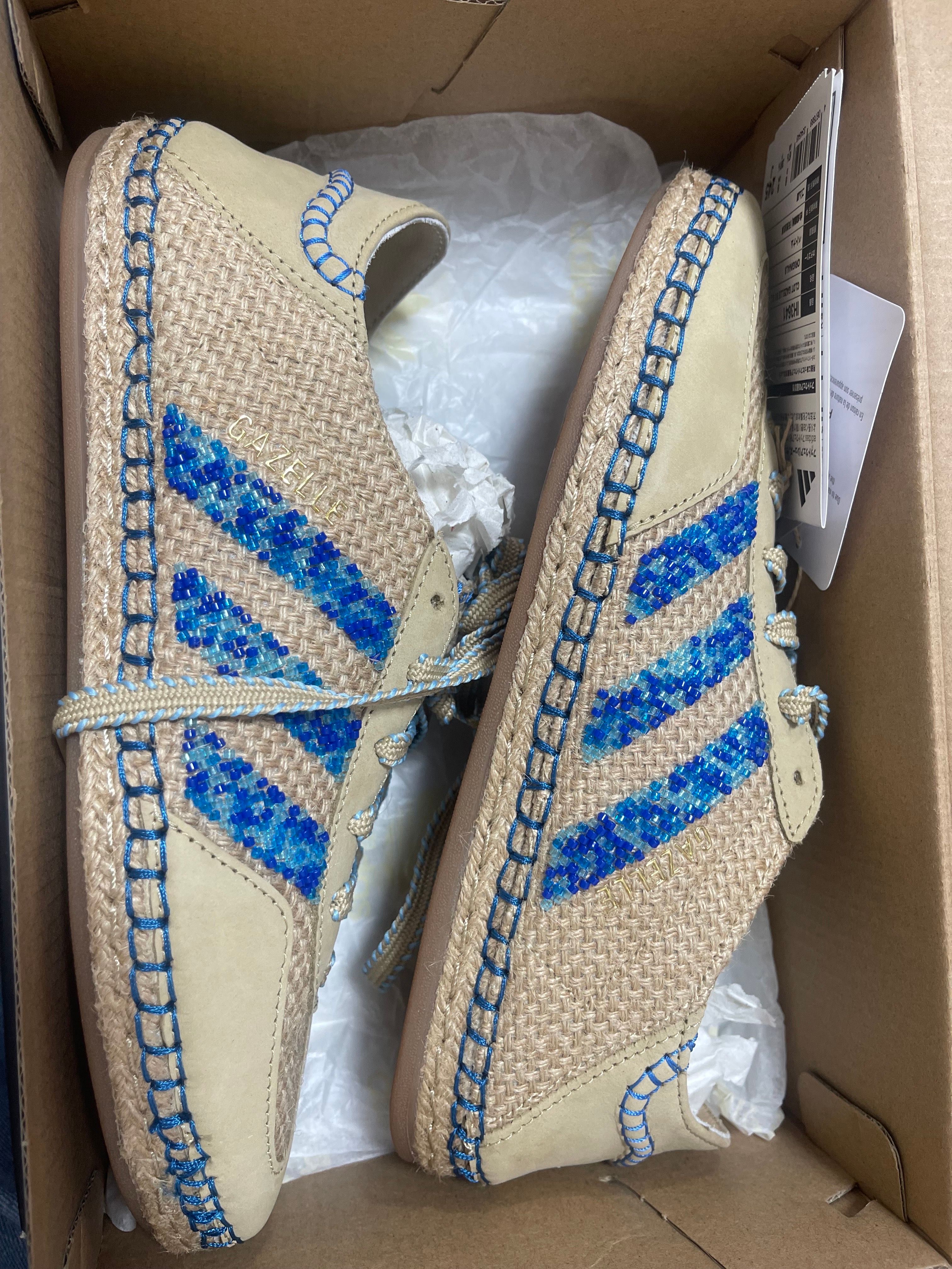 CLOT × adidas Gazelle by Edison Chen "Linen Khaki/Light Blue"