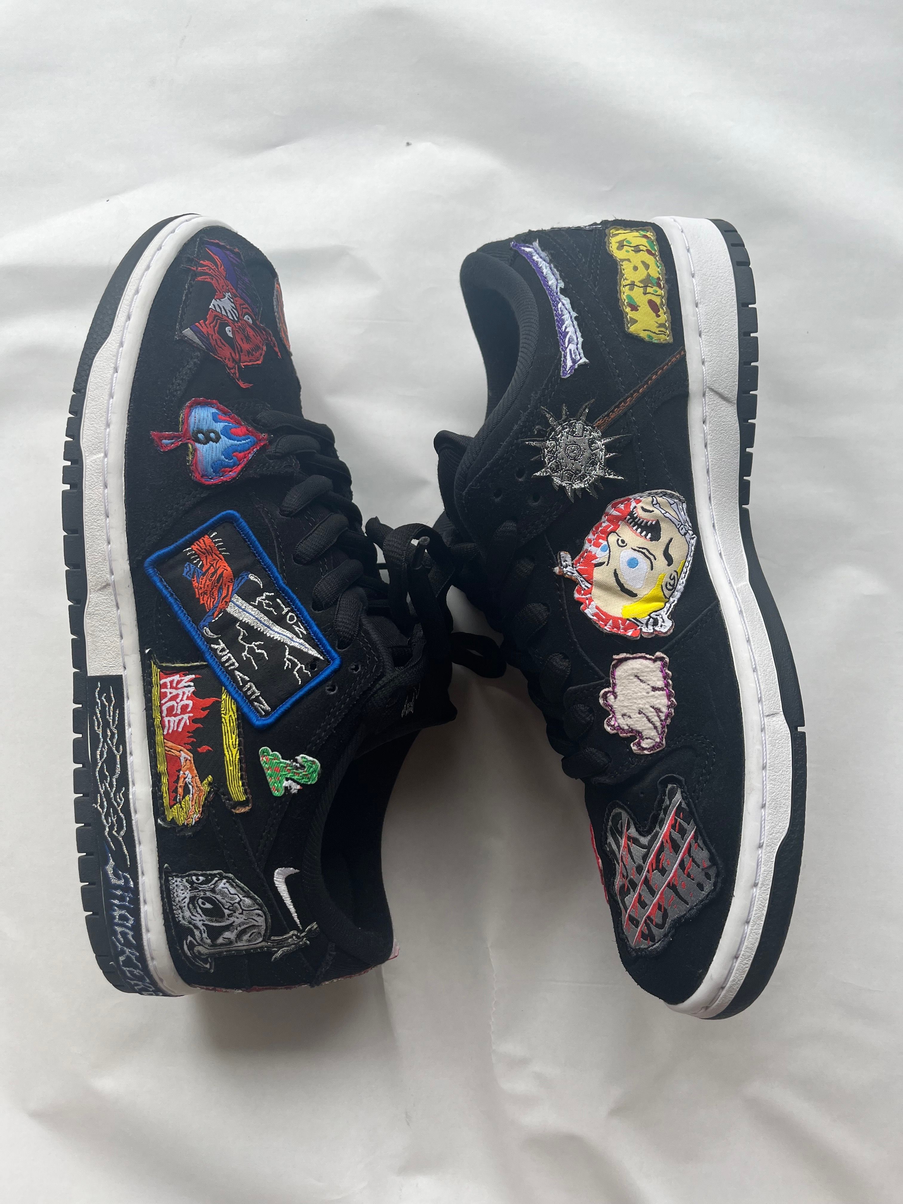 Neck face × Nike SB Dunk Low "Black/White/Multi Color"