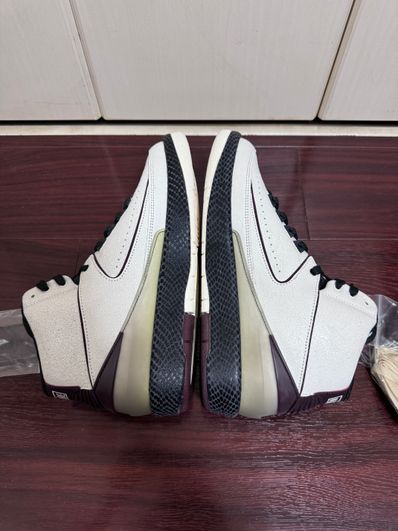 A Ma Maniere × Nike Air Jordan 2 "Airness/Sail and Burgundy"