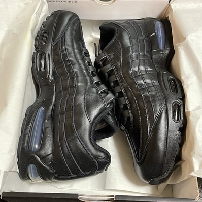 Nike Air Max 95 Big Bubble Leather "Triple Black"