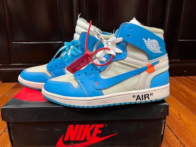Off-White × Nike Air Jordan 1 High UNC "White/Dark Powder Blue"