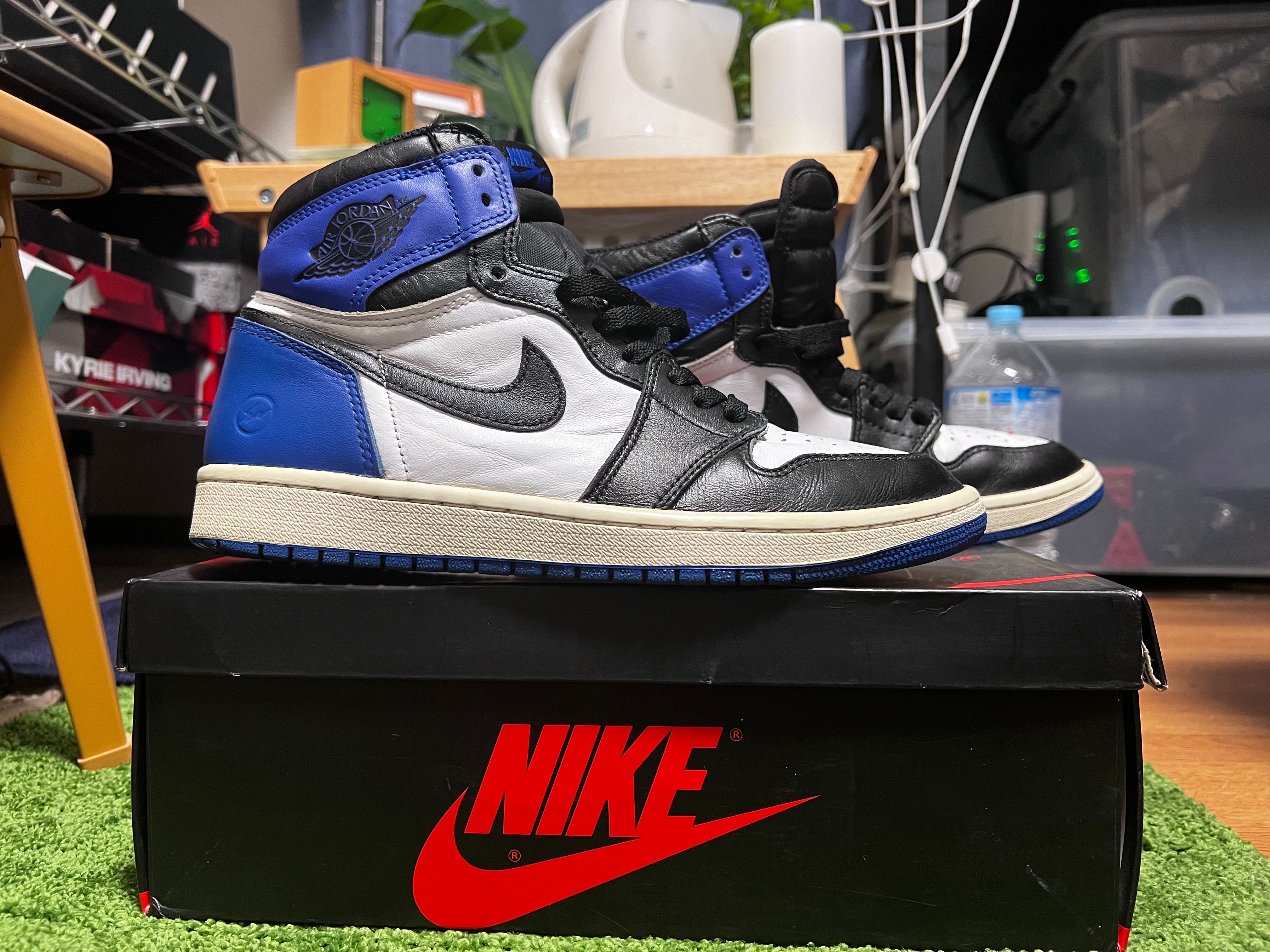 fragment design × Nike Air Jordan 1 Retro High OG "Black/Sport Royal/White"