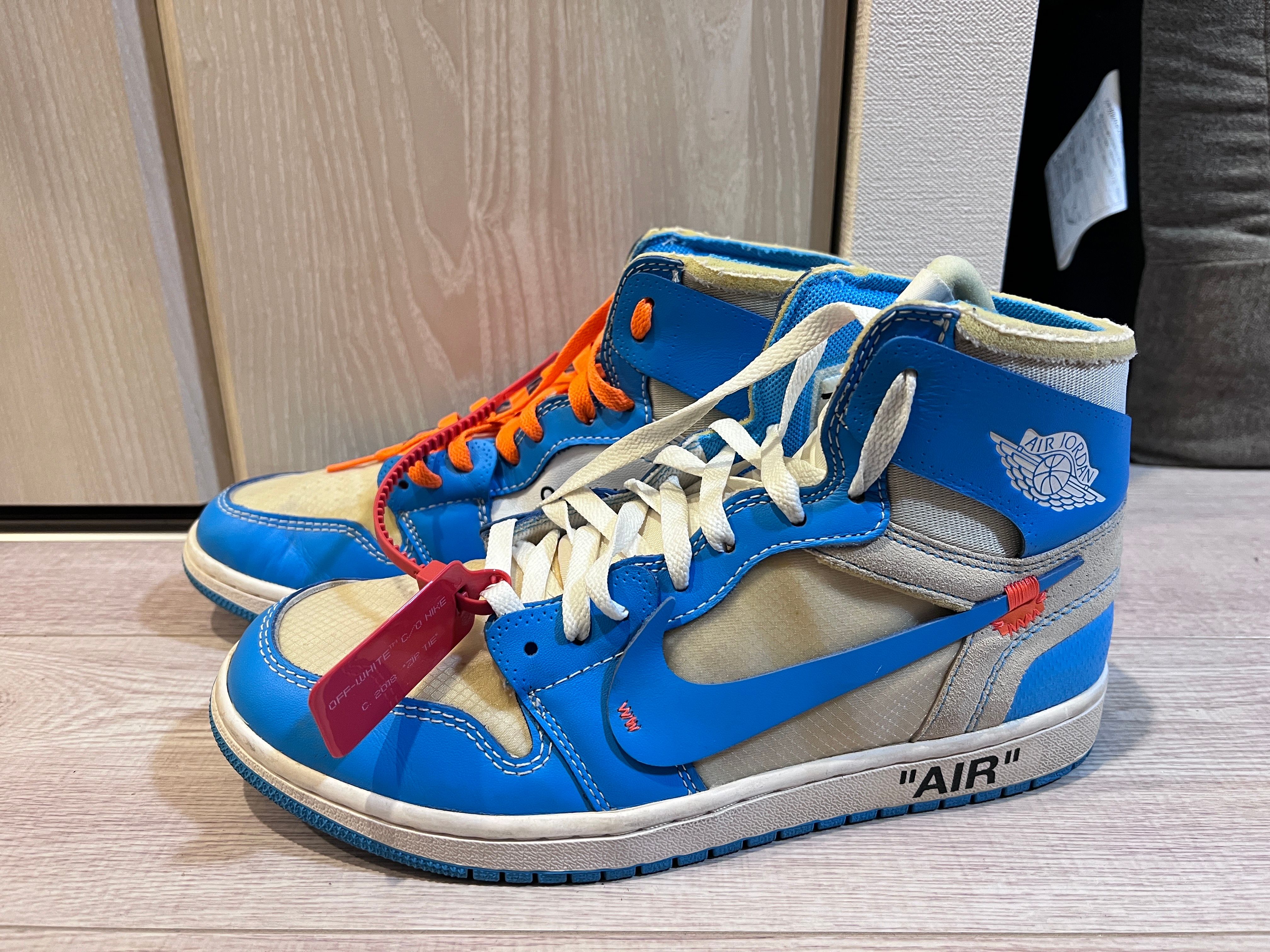 Off-White × Nike Air Jordan 1 High UNC "White/Dark Powder Blue"