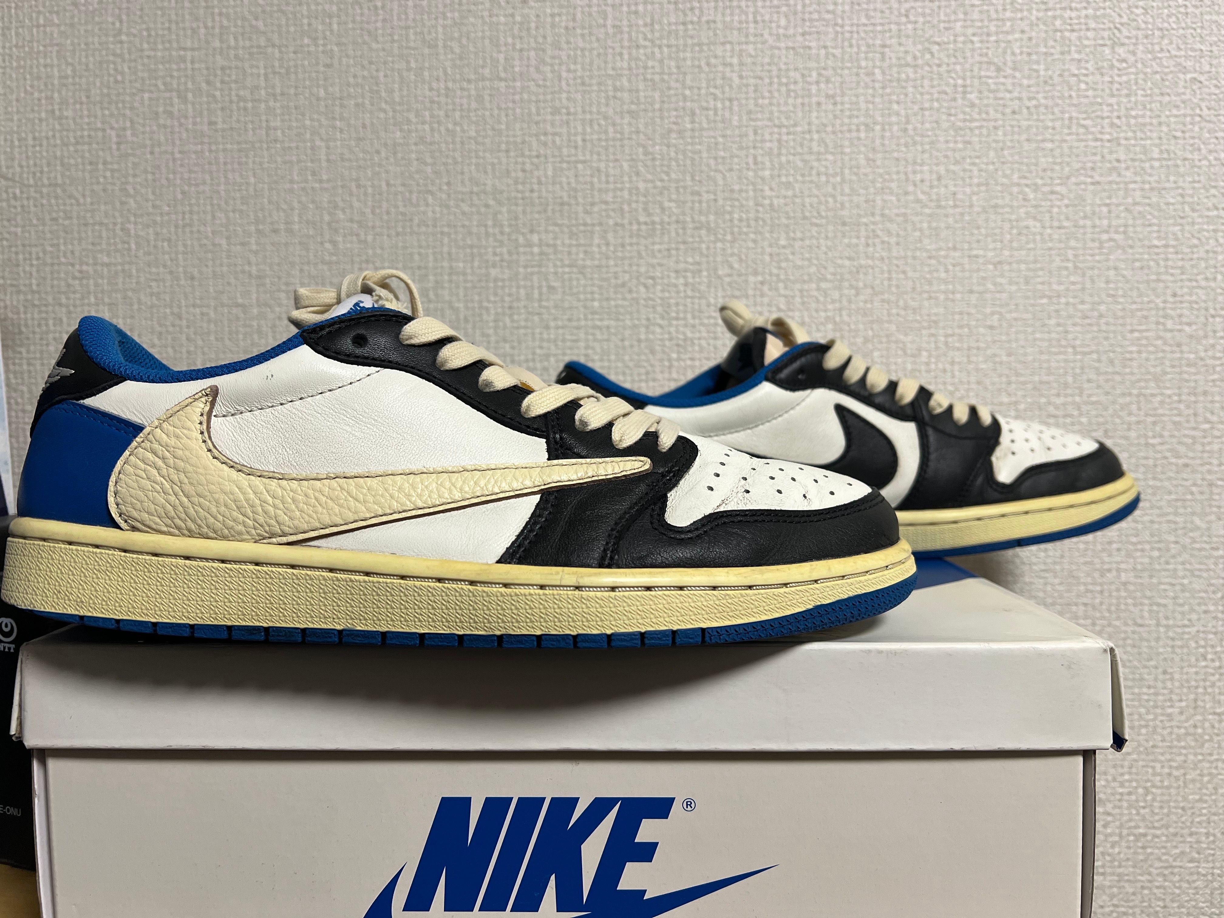 Travis Scott × fragment design × Nike Air Jordan 1 Low OG SP "Military Blue"