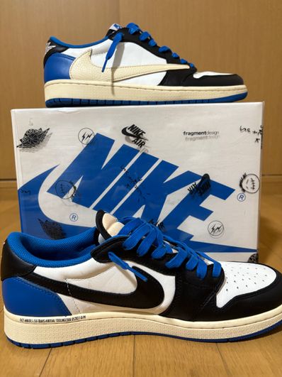 Travis Scott × fragment design × Nike Air Jordan 1 Low OG SP "Military Blue"