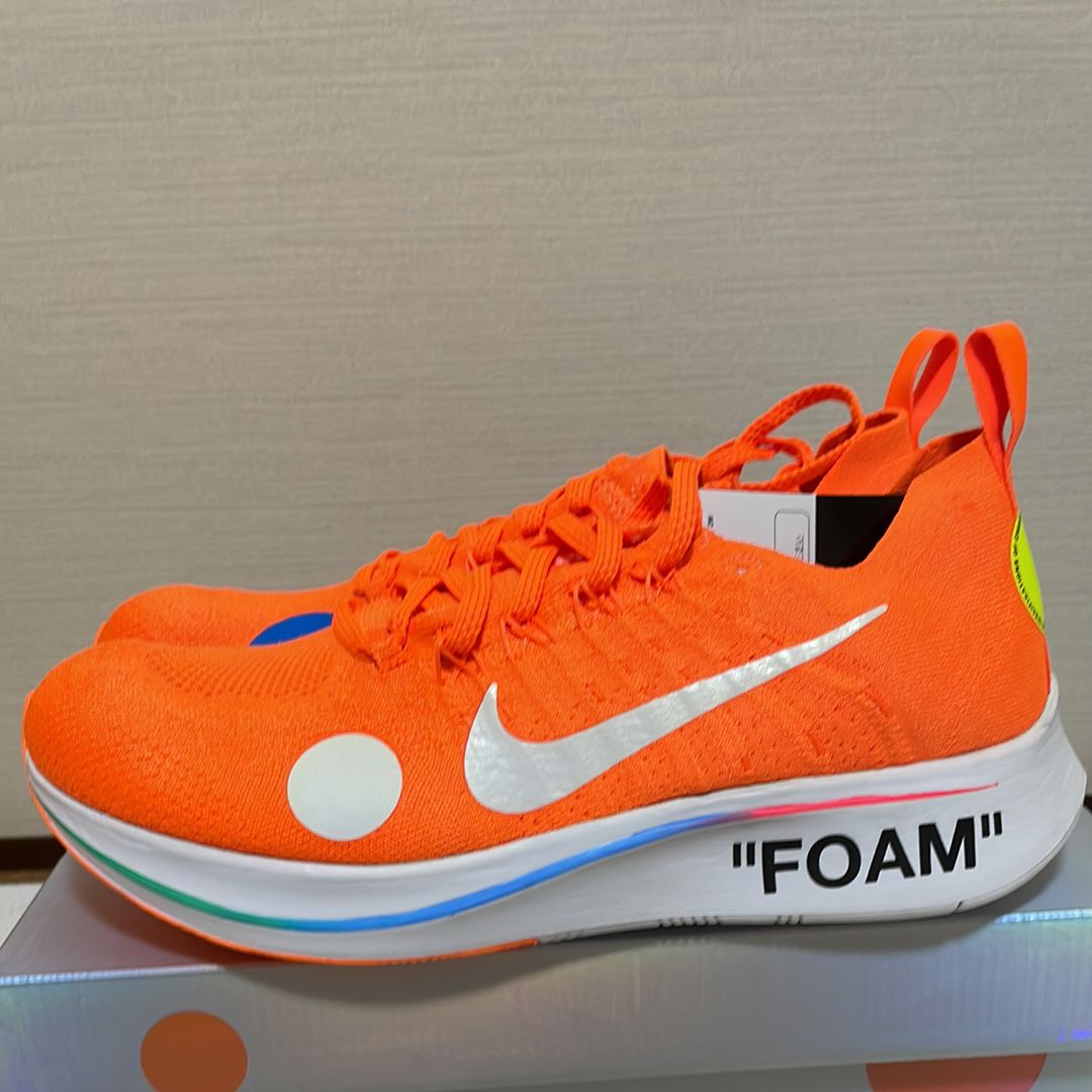 Off-White × Nike Zoom Fly Mercurial Flyknit "Total Orange/White/Volt"