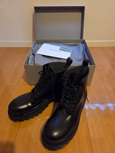 BALENCIAGA Strike Lace-Up Boot "Black"