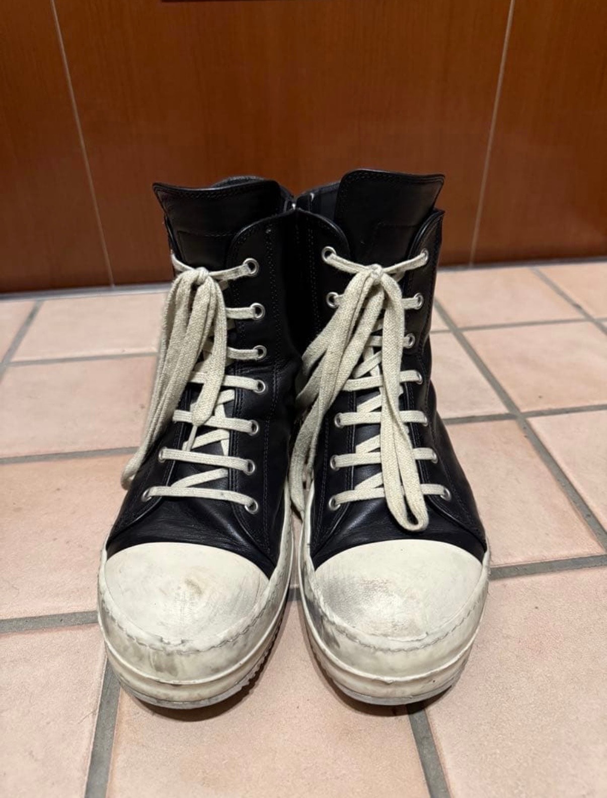 Rick Owens Lido High Sneaks "Black/Milk"