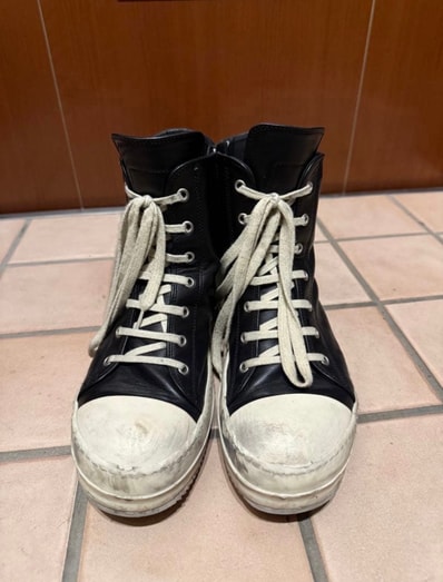 Rick Owens Lido High Sneaks "Black/Milk"