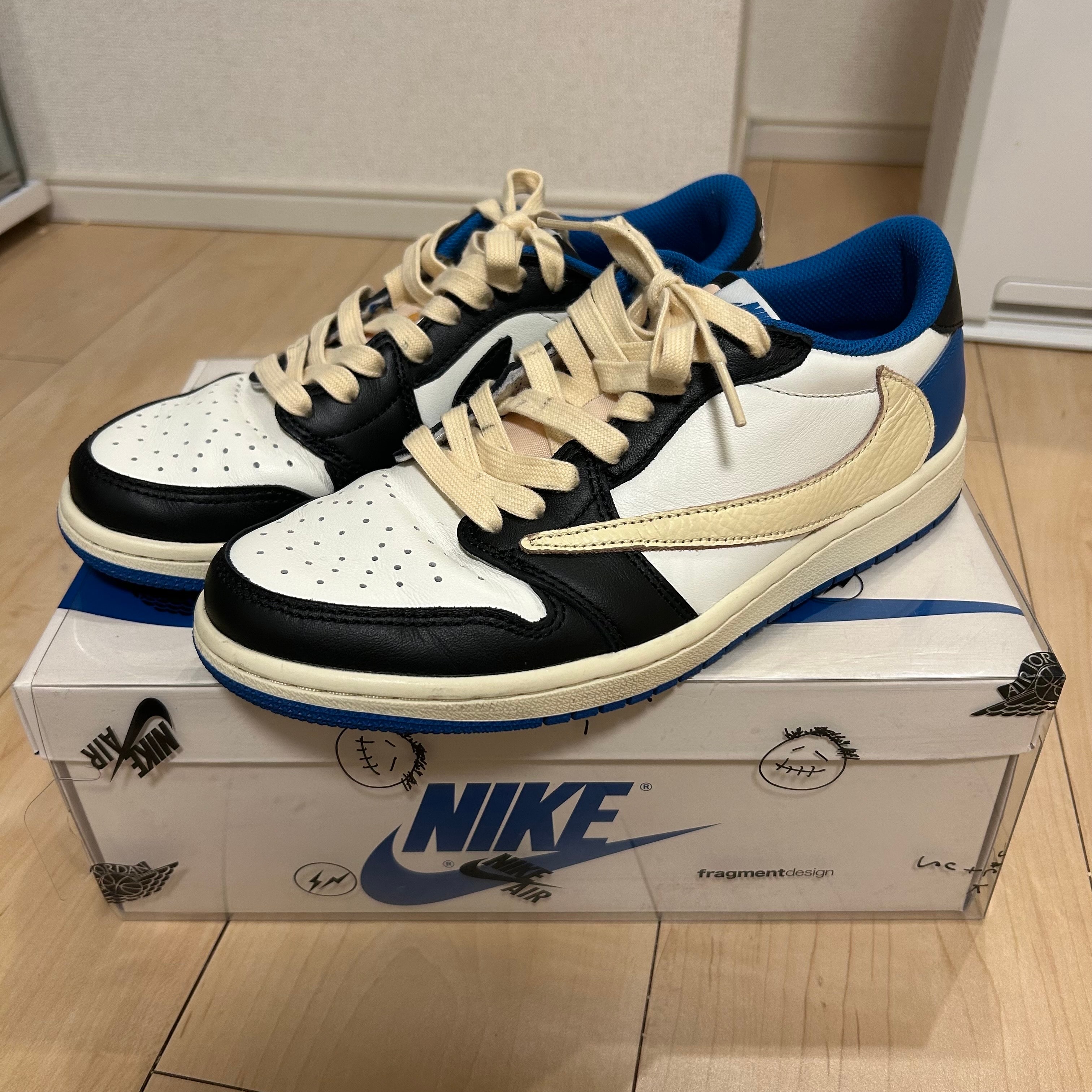 Travis Scott × fragment design × Nike Air Jordan 1 Low OG SP "Military Blue"
