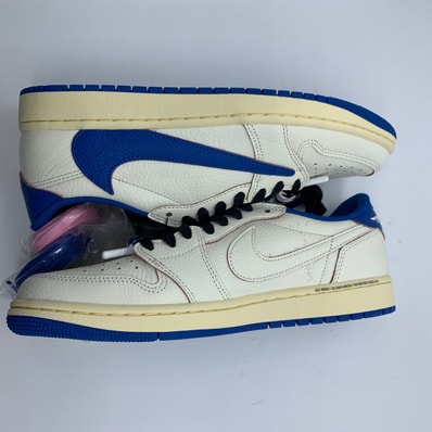 Travis Scott × fragment design × Nike Air Jordan 1 Low OG "Sail/Military Blue"