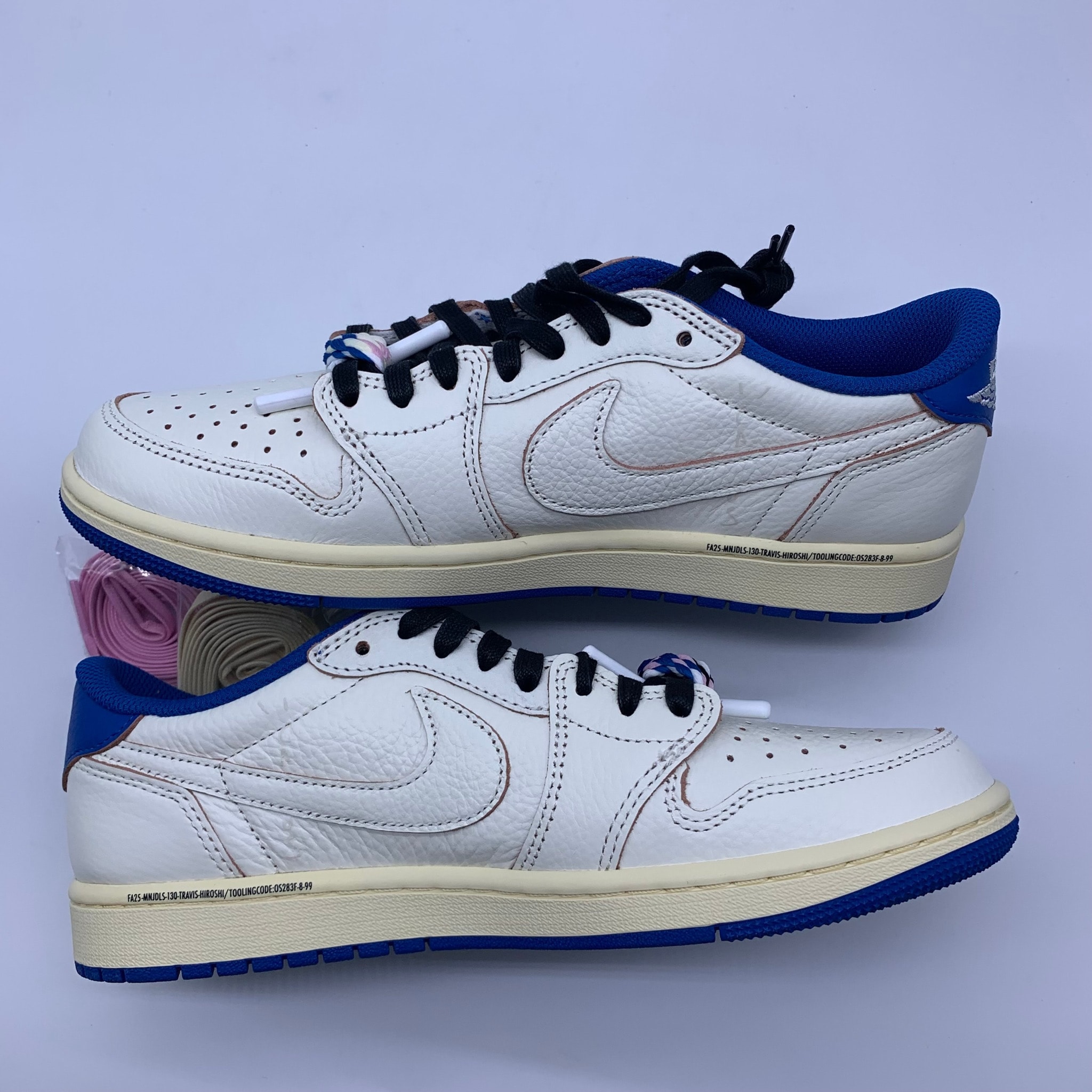 Travis Scott × fragment design × Nike Air Jordan 1 Low OG "Sail/Military Blue"