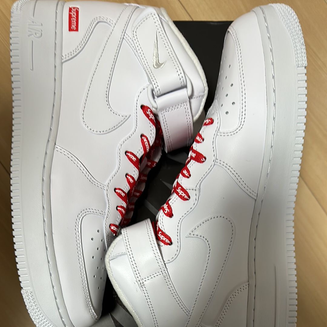 Supreme × Nike Air Force 1 Mid "White" FW24