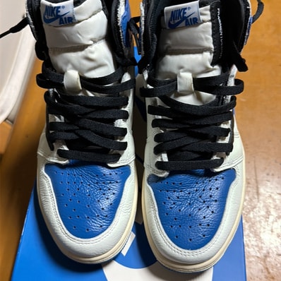 Travis Scott × fragment design × Nike Air Jordan 1 Retro High OG SP "Military Blue"