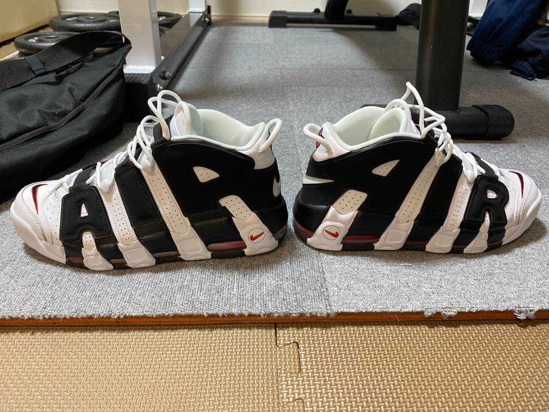 NIKE AIR MORE UPTEMPO "WHITE/BLACK/UNIVERSITY RED"(2020)