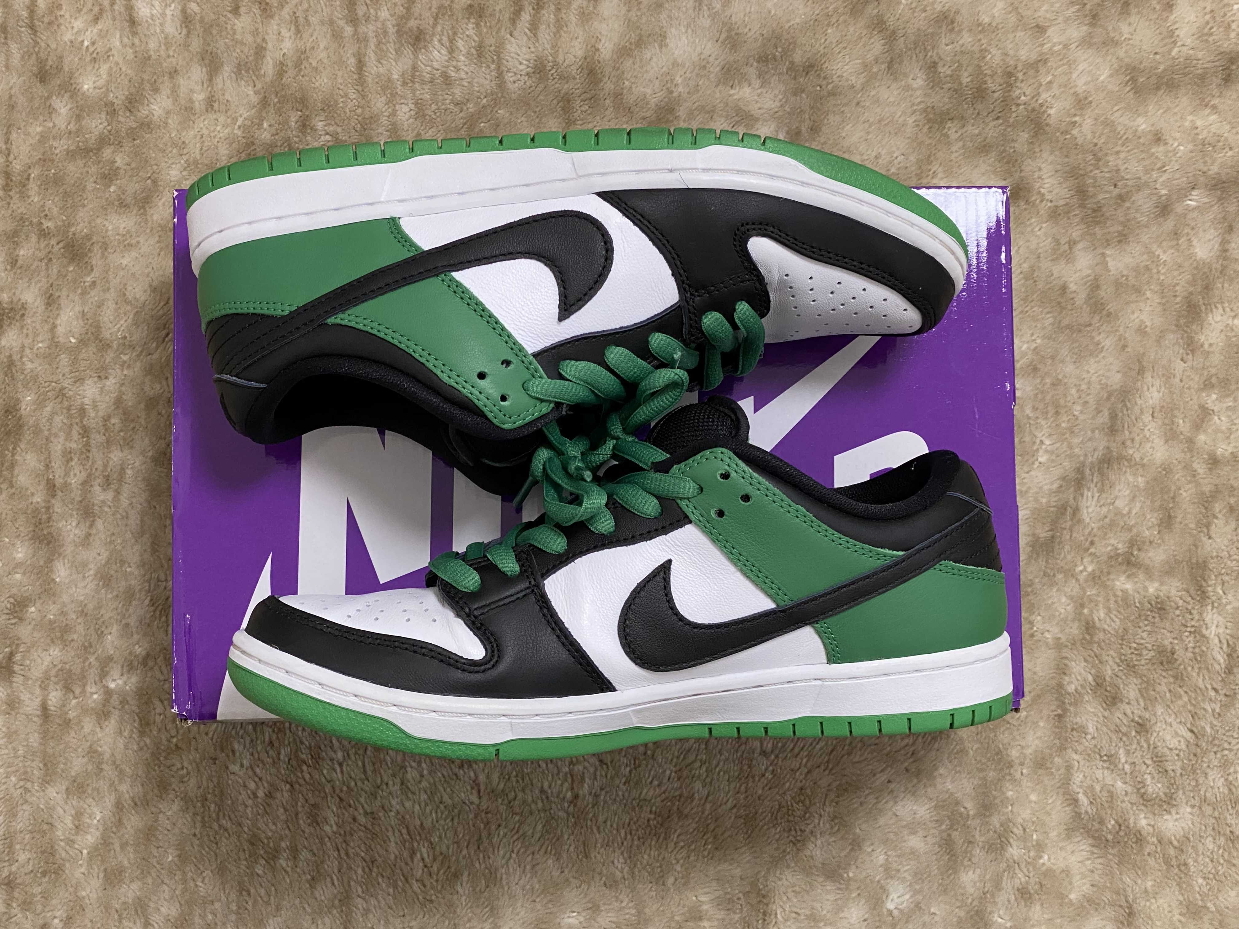 Nike SB Dunk Low Pro "Black and Classic Green"