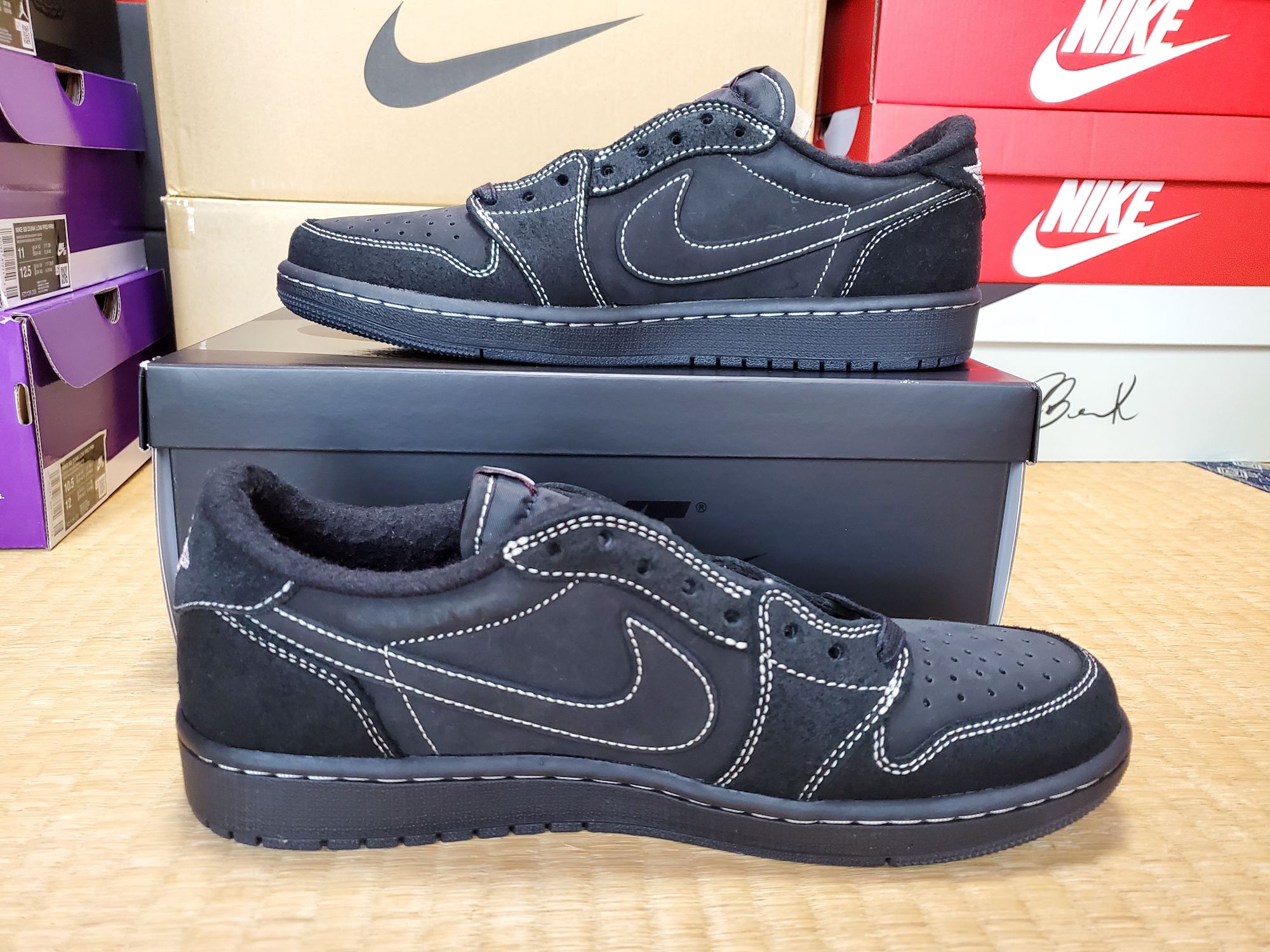 Travis Scott × Nike Air Jordan 1 Low OG SP "Black Phantom"