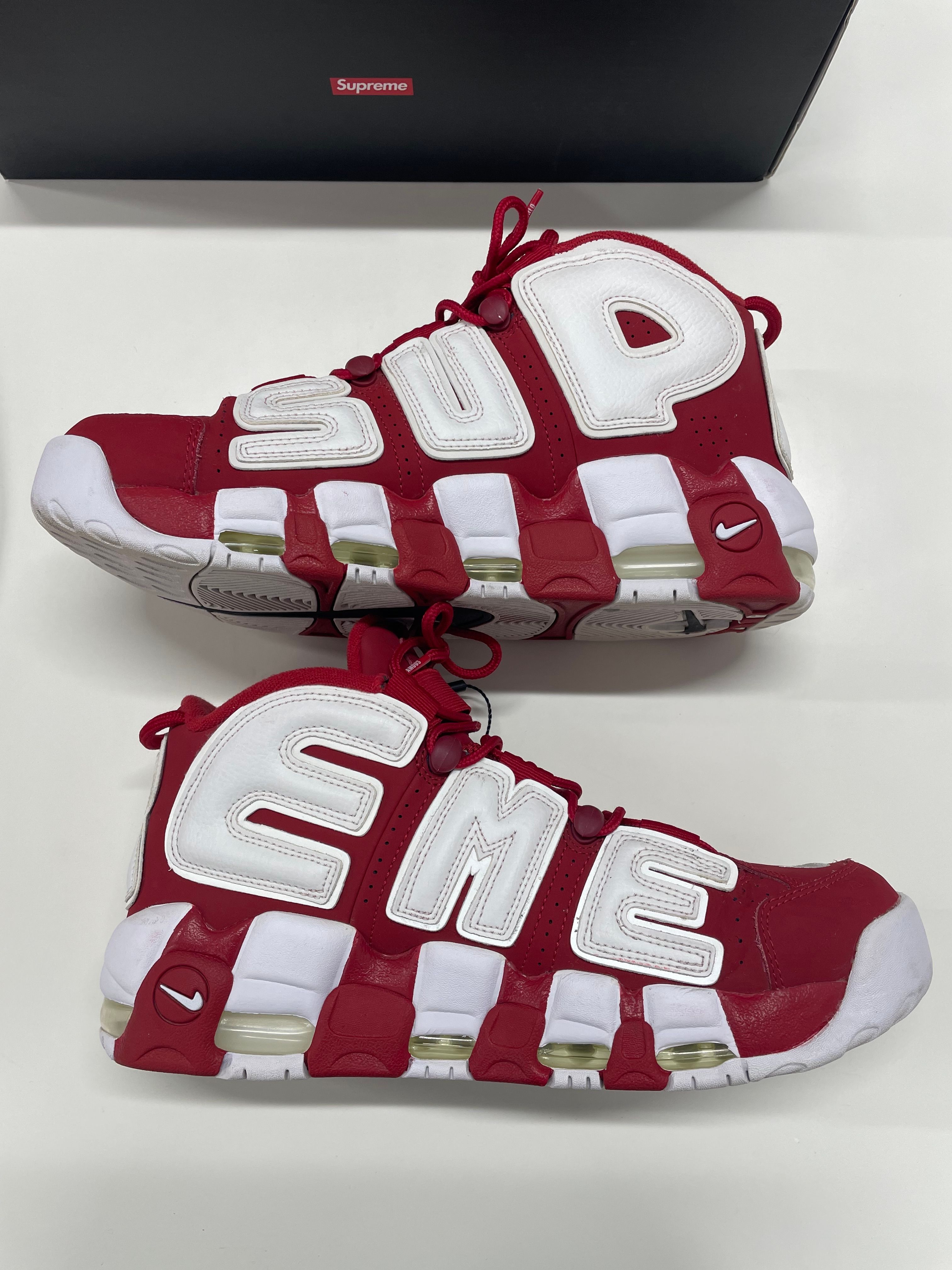 Supreme × Nike Air More Uptempo "White/Red"