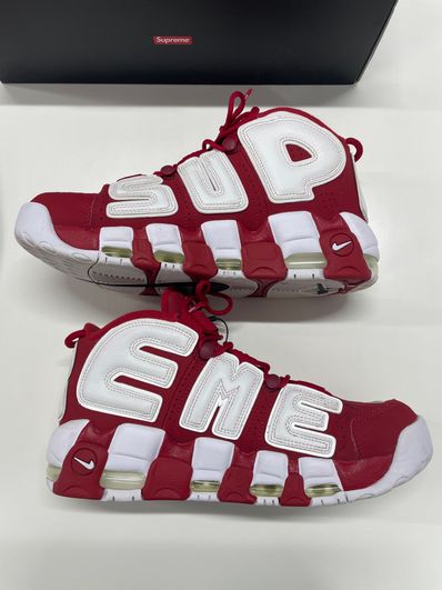 Supreme × Nike Air More Uptempo "White/Red"