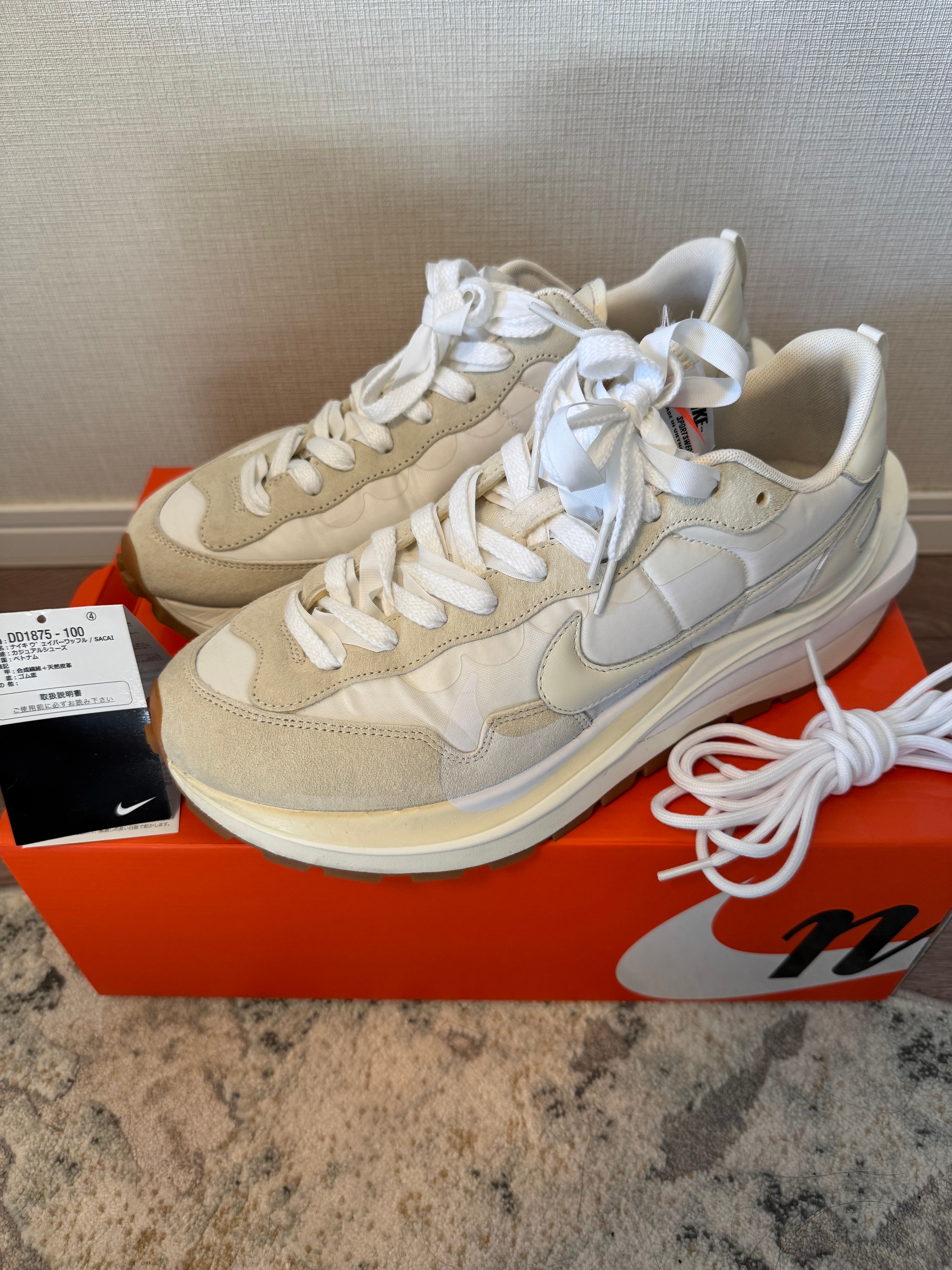 sacai × Nike Vapor Waffle "White Gum"
