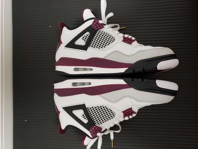 Paris Saint Germain ×Nike Air Jordan 4 Retro "White/Bordeaux/Neutral Gray"