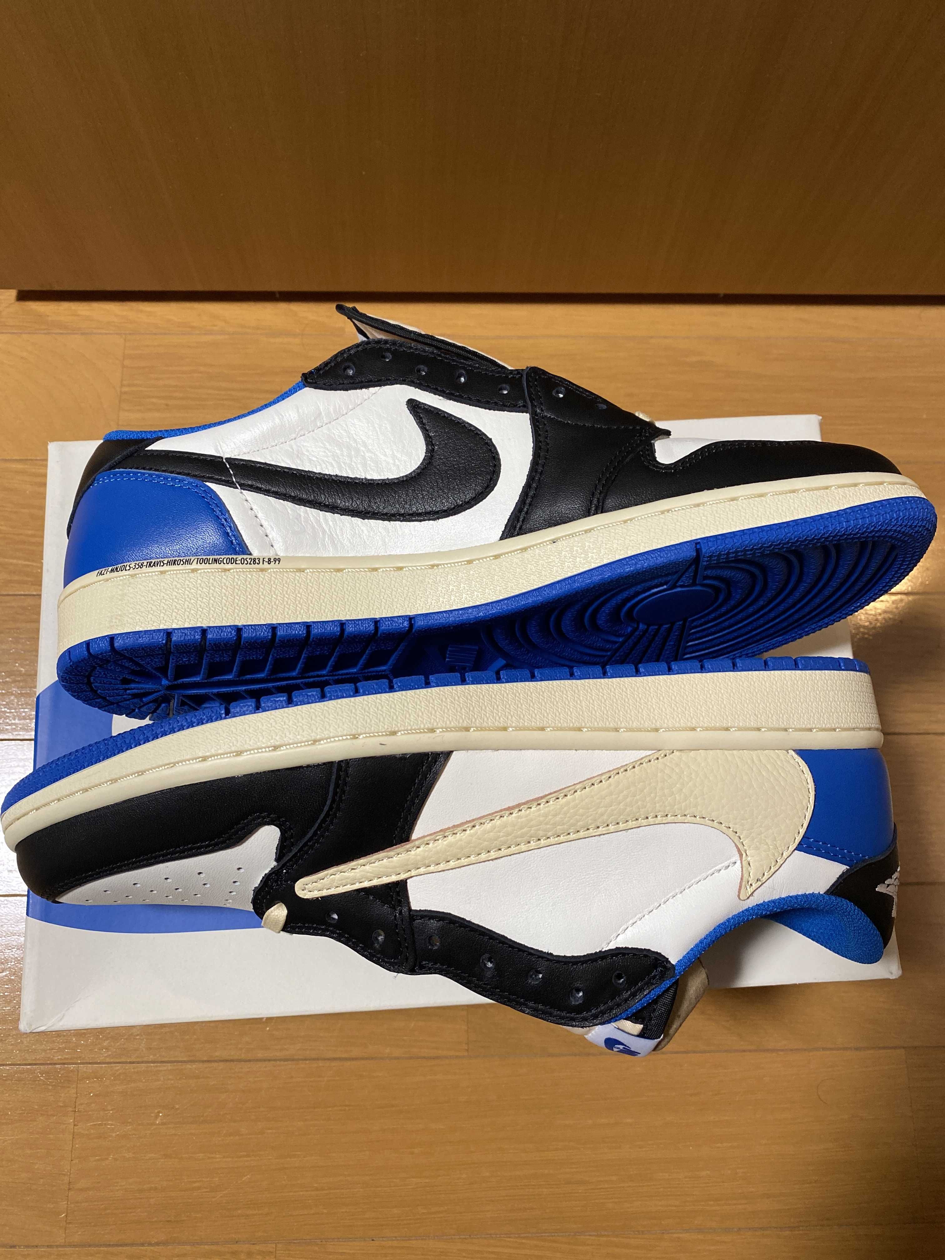 Travis Scott × fragment design × Nike Air Jordan 1 Low OG SP "Military Blue"